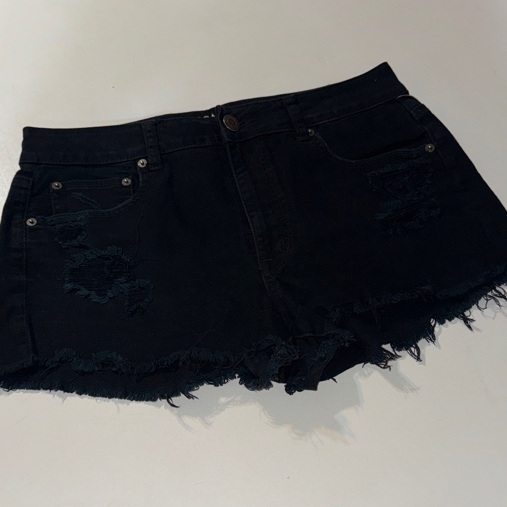 American Eagle Black Denim Shorts